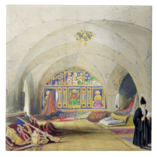 Hyra rum i en armenisk kloster, i Jerusalem (färg Kakelplatta