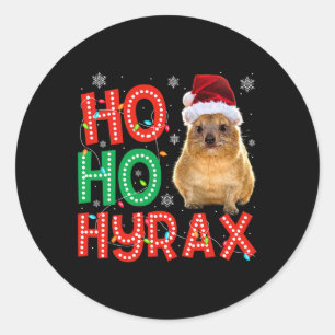 Hyraxmas julklapp Cute Julafton Pajama Hyrax Runt Klistermärke