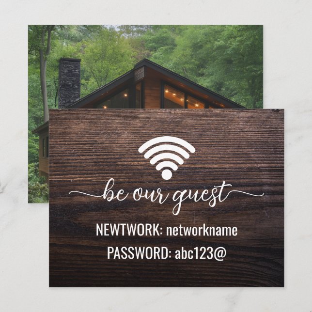 Hyrcabiner Rustika Wifi-kort Vykort (Fram/baksida)