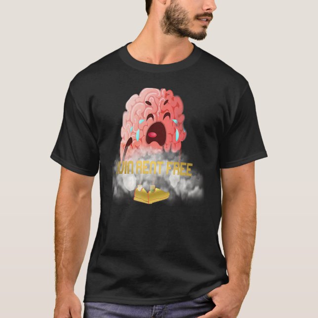 Hyrd fri Arg-hjärna T Shirt (Framsida)