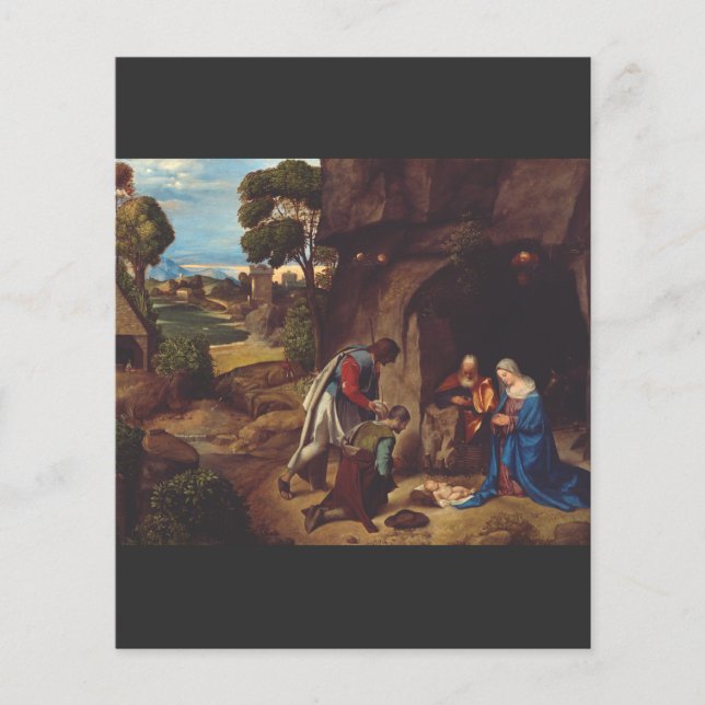 Hyrdenes tillbedjan av Giorgione (Framsida)