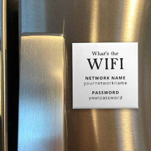 Hyresgästens WiFi-lösenordskylare, magnet
