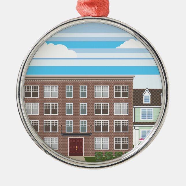 Hyreshus Julgransprydnad Metall (Framsidan)