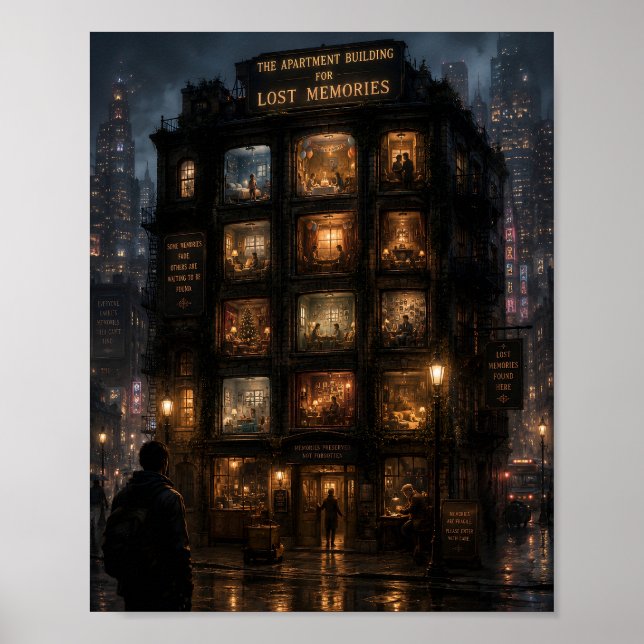 Hyreshuset för glömda minnen poster (Framsidan)
