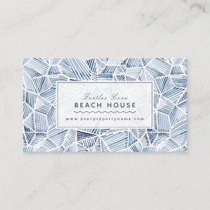 Hyrestillägg för Indigo Mönster Beach House B&B Visitkort
