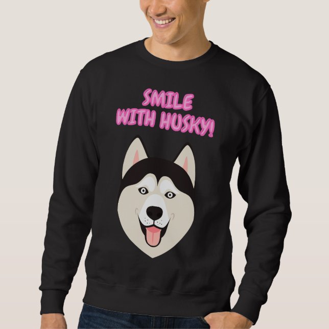 Hysky Smile Lång Ärmad Tröja (Framsida)