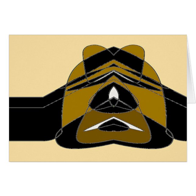 Hyssja bruntet hälsningskort (Framsidan Horizontal)