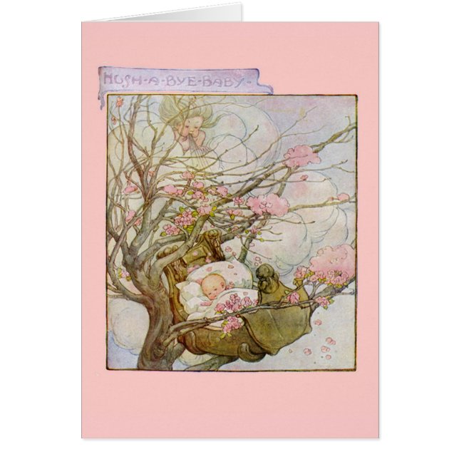 Hyssja-En-Bye-Baby Hälsningskort (Framsidan)
