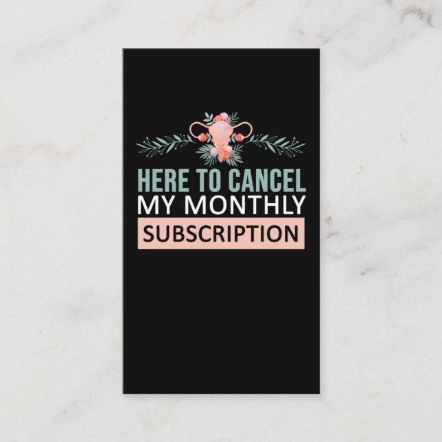 Hysterektomi Awareness Flowers Uterus Removal Visitkort (Framsida)