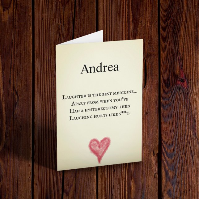 Hysterektomi Recovery Funny Anpassade Card Kort (Skapare uppladdad)