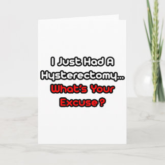 Hysterektomi... Vad är din ursäkt? Kort