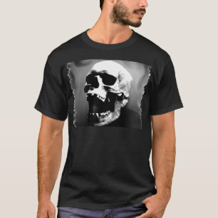Hysteriskull som skrattar människaskallen t-shirt
