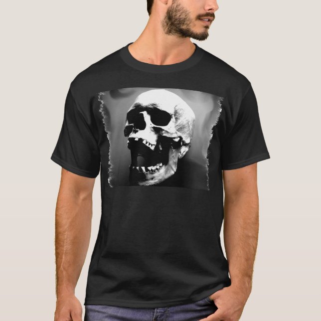 Hysteriskull som skrattar människaskallen t-shirt (Framsida)