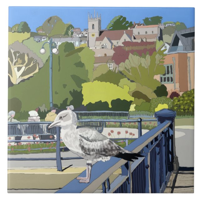 Hythe Kent England Kakelplatta (Framsidan)