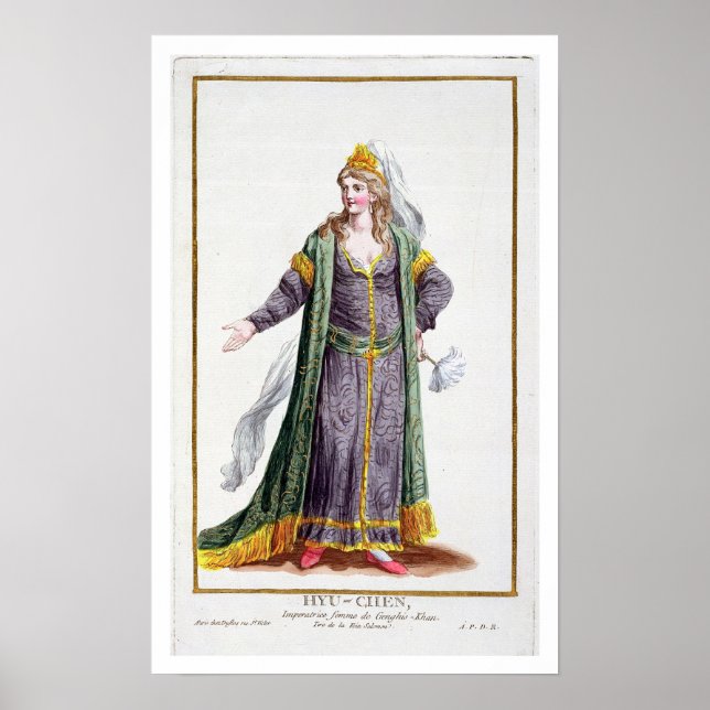 Hyu-Chen, fru Khan, från Receuil des Poster (Framsidan)