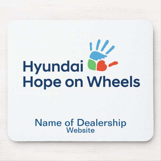 Hyundai Hope On Wheels Anpassningsbar Musmatta (Framsidan)