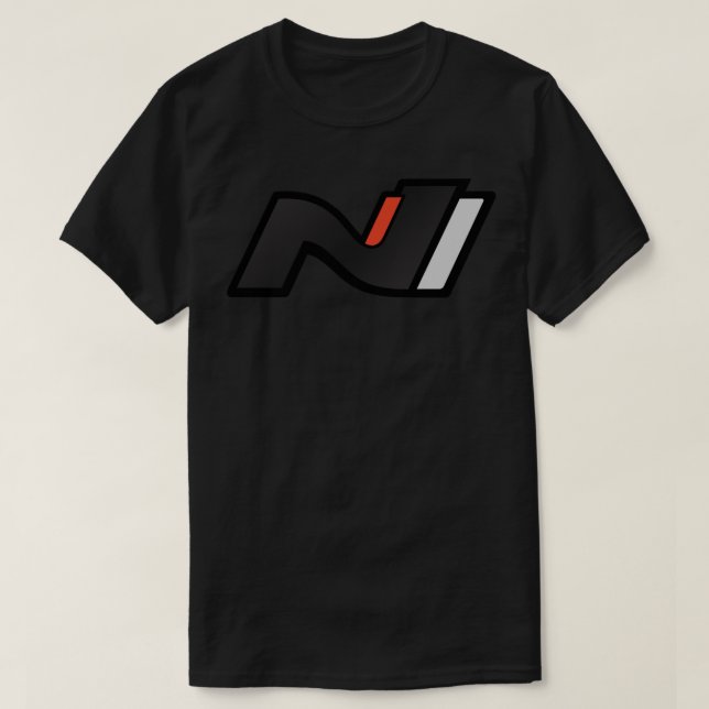 Hyundai N Performance Logotyp Mörk-etikett T Shirt (Design framsida)