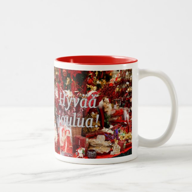 Hyvää joulua! God jul på finska wf Två-Tonad Mugg (Höger)