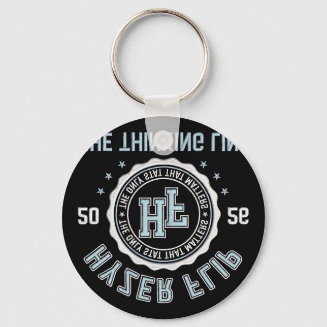 Hyzer Flip Thinking Line Disc Golf Crest  Nyckelring (Framsida)