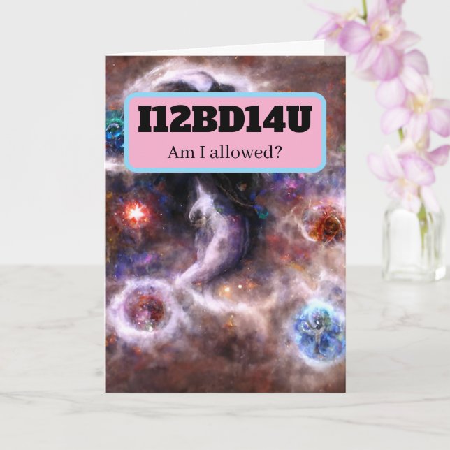 I12BD14U Nördiga ordgåta Läs långsamt Kort (Orkide)