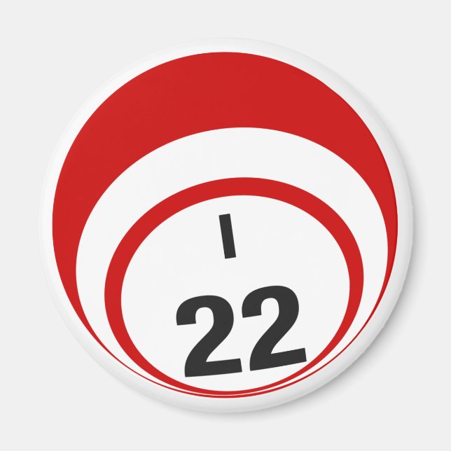 I22 bingo boll-kylskåp magnet (Framsidan)