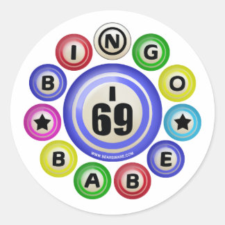 I69 Bingo Babe Runt Klistermärke
