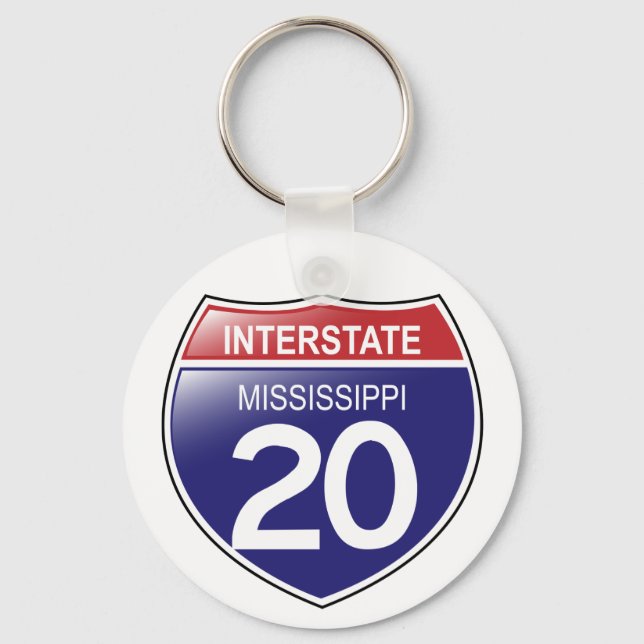 I-20 Nyckelkedja för Mississippi Nyckelring (Framsida)