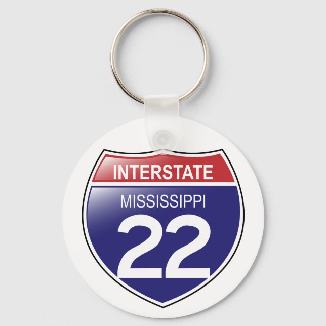 I-22 Nyckelkedja för Mississippi Nyckelring (Framsida)