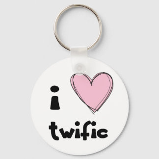 I <3 dubbla nyckelkedja för rosa nyckelring