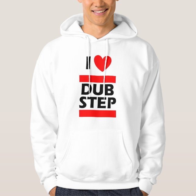 I <3 Dubstep Sweatshirt Med Luva (Framsida)