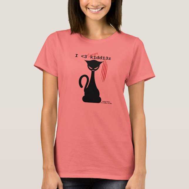 I <3 skript K1dd13z T Shirt (Framsida)