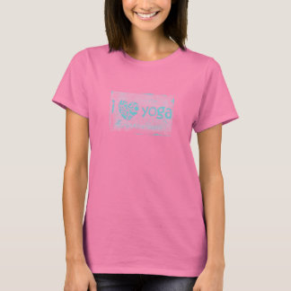 "i <3 yoga"-utbränning tee shirt