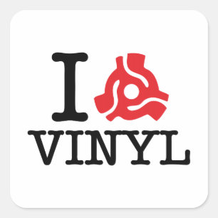I 45 Vinyl-adapter Fyrkantigt Klistermärke