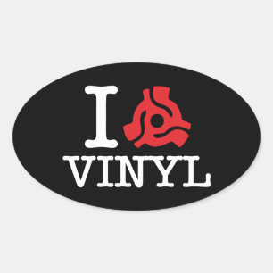 I 45 Vinyl-adapter Ovalt Klistermärke