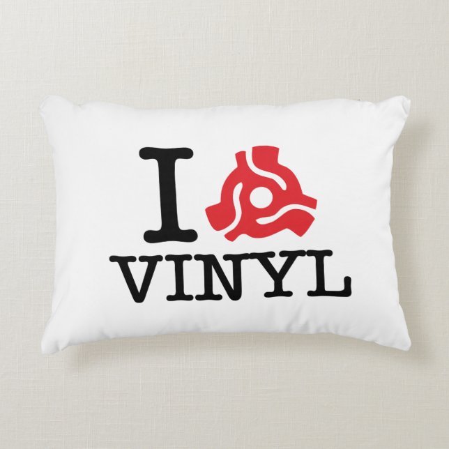 I 45 Vinyl-adapter Prydnadskudde (Framsidan)