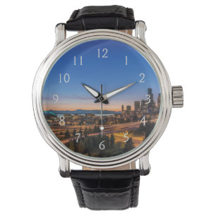 I-5 motorvägen och i Seattle vid vriden Armbandsur