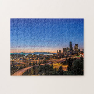 I-5 motorvägen och i Seattle vid vriden Pussel