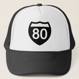 I-80 Highway skylt Trucker hatt design Keps
