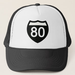 I-80 Highway skylt Trucker hatt design Keps