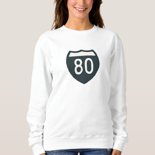 I-80 San Francisco to Sierra Nevada Design T Shirt (Framsida)