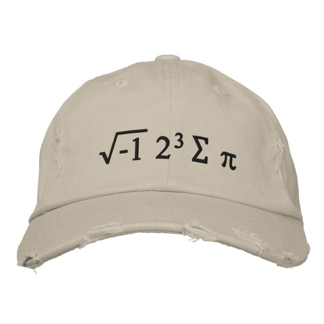 i 8 summorna pi - Jag Ate lite Pi Funny Math Hat Broderad Keps (Framsida)