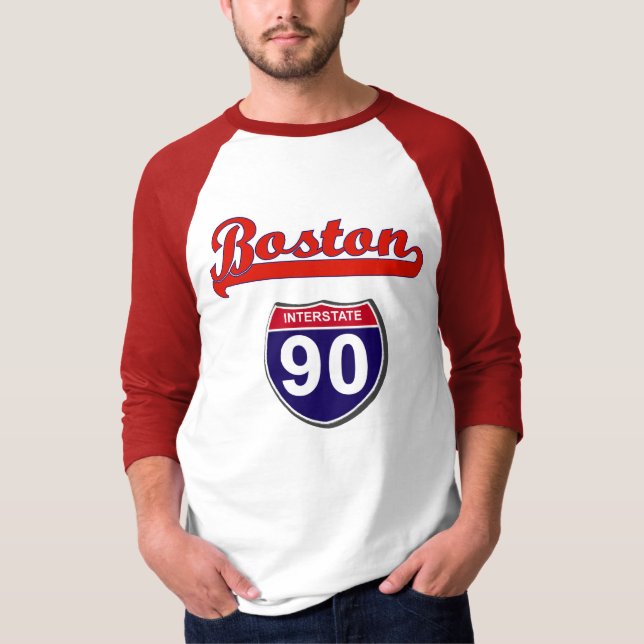 I-90 Boston T Shirt (Framsida)