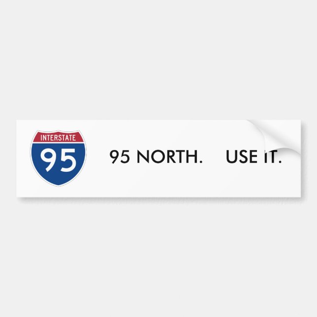 I-95_svg, 95 NORR.    ANVÄND DEN. Bildekal (Framsidan)