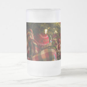 I A Julgran Frosted Glass Beer Mugg