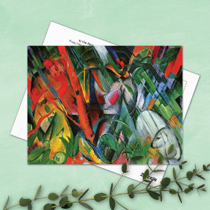 I Abstrakten Rain Franz Marc Vykort