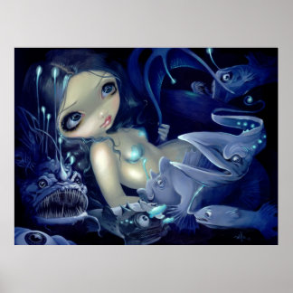 I Abyss ART PRINT-sjöjungfrun för marulk djuphavs Poster