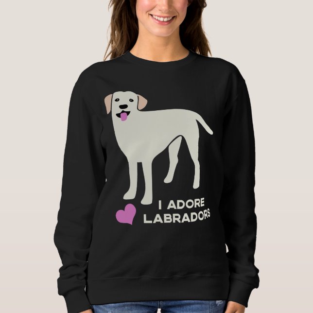 I Adore Labradors T Shirt (Framsida)