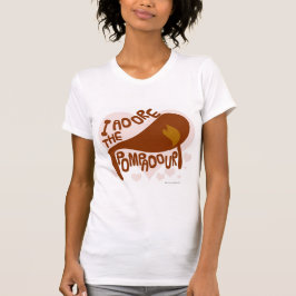 I Adore Pompadour Retro Hairdo Tecknad Slogan T-shirt