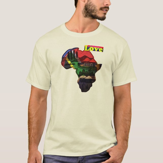 I Afrika i Kärlek TeDesign T Shirt (Framsida)