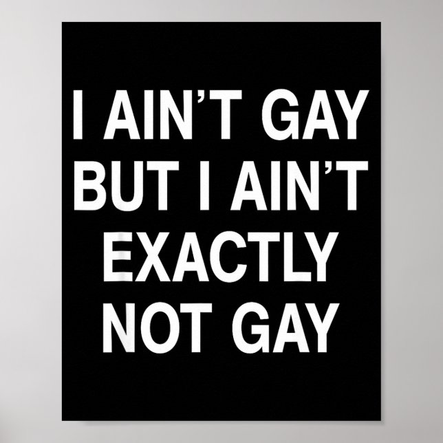 I Ain't Gay But I Ain't Exactly Not Gay  Poster (Framsidan)